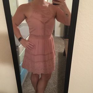 Dusty Rose Cutout Dress